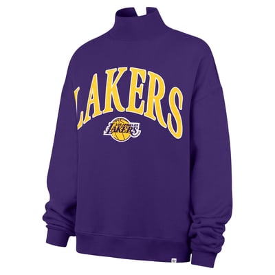  Los Angeles Lakers '47 Women's Oversized Vantage Mock Neck Sweatshirt - Purple