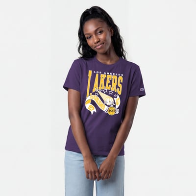 Los Angeles Lakers Champion Women's Banner T-Shirt - Purple