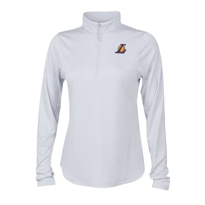 Los Angeles Lakers Columbia Women's Fairway Breeze Quarter-Zip Pullover - White