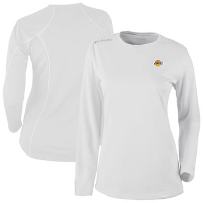  Los Angeles Lakers Columbia Women's Omni-Wick Shotgun Long Sleeve Top - White