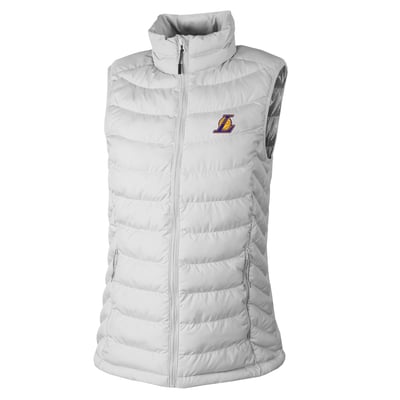 Los Angeles Lakers Columbia Women's Powder Lite II Omni-Heat Reflective Full-Zip Puffer Vest - White