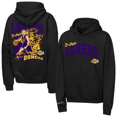 Luka Dončić Los Angeles Lakers Mitchell & Ness Youth Fired Up Hoodie - Black