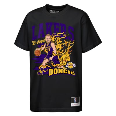 Luka Dončić Los Angeles Lakers Mitchell & Ness Youth Fired Up T-Shirt - Black