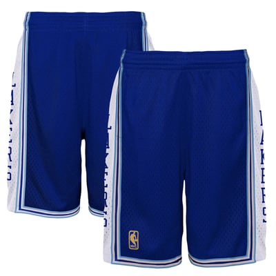 Los Angeles Lakers Mitchell & Ness Youth Hardwood Classics Swingman Shorts - Royal
