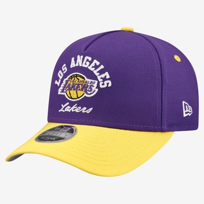 Los Angeles Lakers New Era Youth Arch 9FORTY A-Frame M-Crown Adjustable Hat - Purple