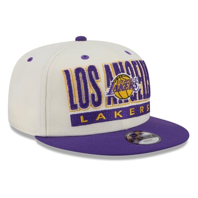 Los Angeles Lakers New Era Youth Classic 9FIFTY Snapback Hat - Purple/Cream