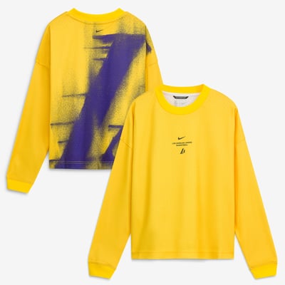  Los Angeles Lakers Nike Youth 2026 Standard Issue Pre-Game Performance Long Sleeve T-Shirt - Gold