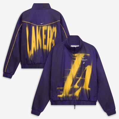  Los Angeles Lakers Nike Youth 2026/27 Standard Issue On-Court Authentic Game Full-Zip Jacket - Purple