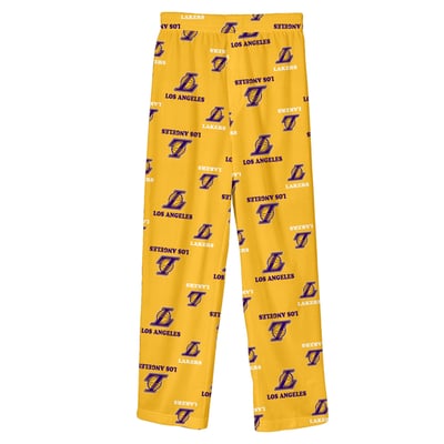 Los Angeles Lakers Outerstuff Youth Printed Pajama Pants - Gold