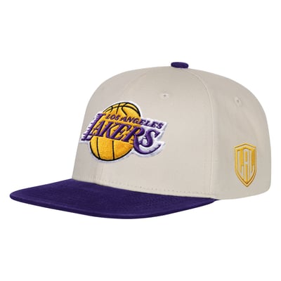 Los Angeles Lakers Outerstuff Youth Stacks Snapback Hat - Natural/Purple