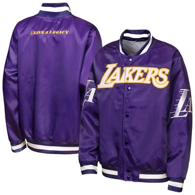 Los Angeles Lakers Outerstuff Youth Statement Edition Lightweight Satin Jacket - Purple

