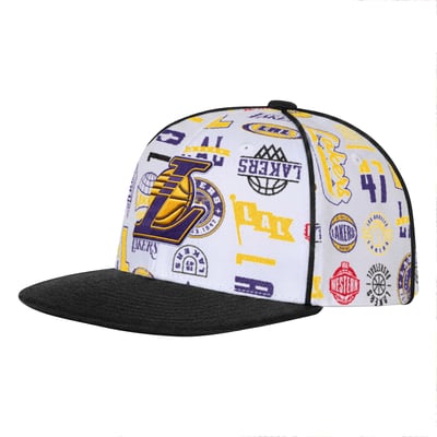 Los Angeles Lakers Outerstuff Youth Piped Up Snapback Hat - White
