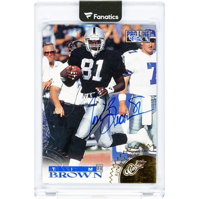 Tim Brown Los Angeles Raiders Autographed 1996 Classic Pro Line #NNO Card 