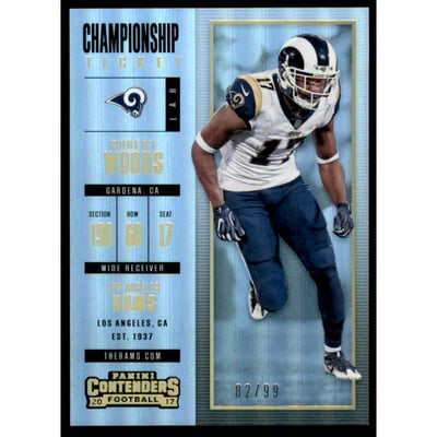 2017 Panini Contenders Championship Ticket #54 Robert Woods