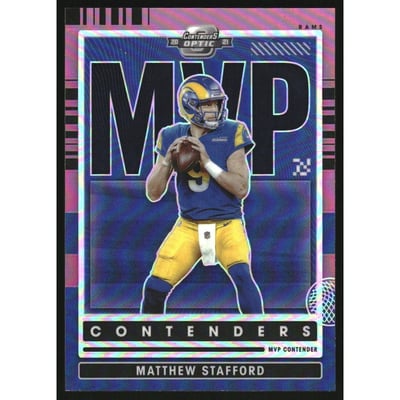 2021 Panini Contenders Optic MVP Contenders Pink #7 Matthew Stafford