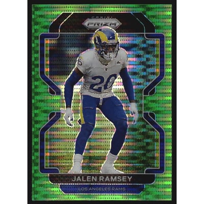 2021 Panini Prizm Prizms Neon Green Pulsar #71 Jalen Ramsey