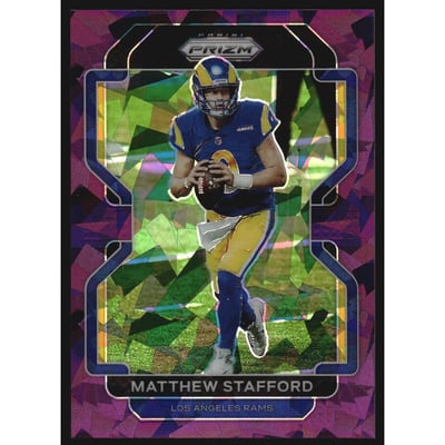 2021 Panini Prizm Prizms Purple Ice #67 Matthew Stafford