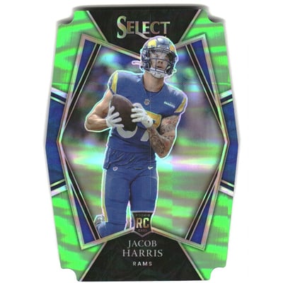 2021 Select Prizm Neon Green Die Cut #180 Jacob Harris