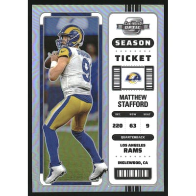 2022 Panini Contenders Optic Silver #27 Matthew Stafford