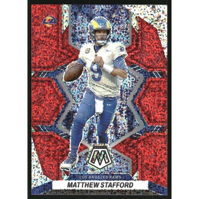 2022 Panini Mosaic Red Sparkle #108 Matthew Stafford