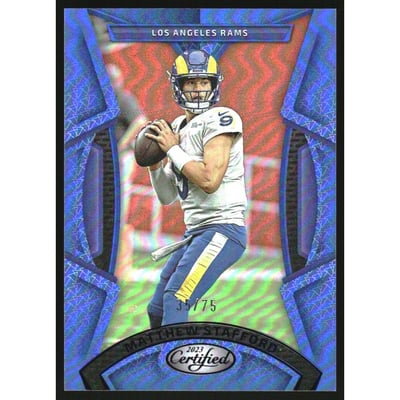 2023 Certified Mirror Blue #35 Matthew Stafford