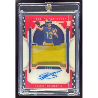2023 National Treasures Patch Star Stripes Silver Stetson Bennett IV RC Auto /25
