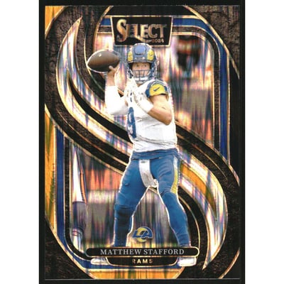 2024 Select Prizm Black and Gold Shock #182 Matthew Stafford