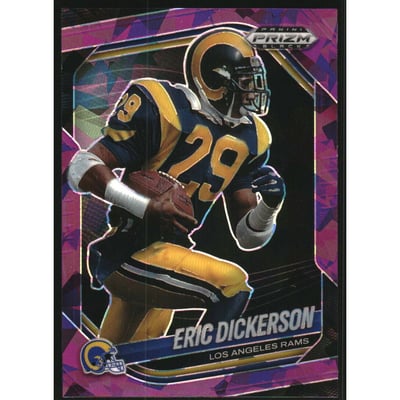 2025 Panini Prizm Black Prizms Purple Ice #77 Eric Dickerson