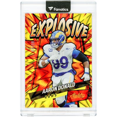 Aaron Donald Los Angeles Rams 2022 Panini Absolute Explosive Gold Prizm #E34 #8/10 Card