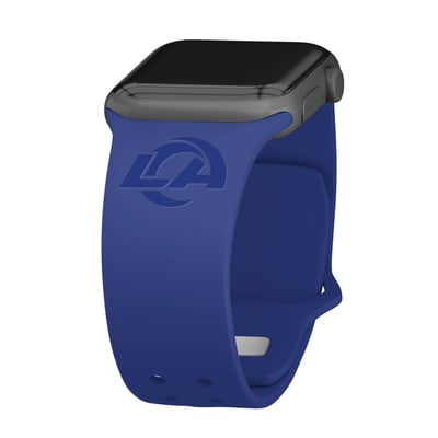Los Angeles Rams Debossed Silicone Apple Watch Band - Blue