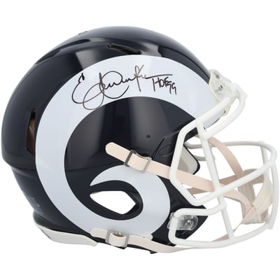 Eric Dickerson Los Angeles Rams Autographed Fanatics Authentic Riddell 2017-2019 Throwback Speed Authentic Helmet with "HOF 99" Inscription