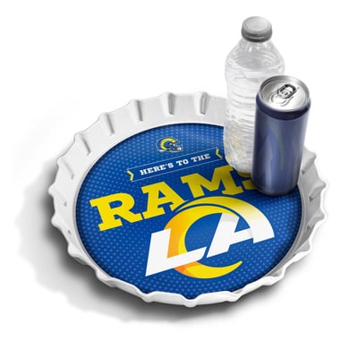 Los Angeles Rams Fanpoint 13" Bottle Cap Serving Tray