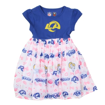 Los Angeles Rams Wes & Willy Girls Toddler Princess Dress - Royal