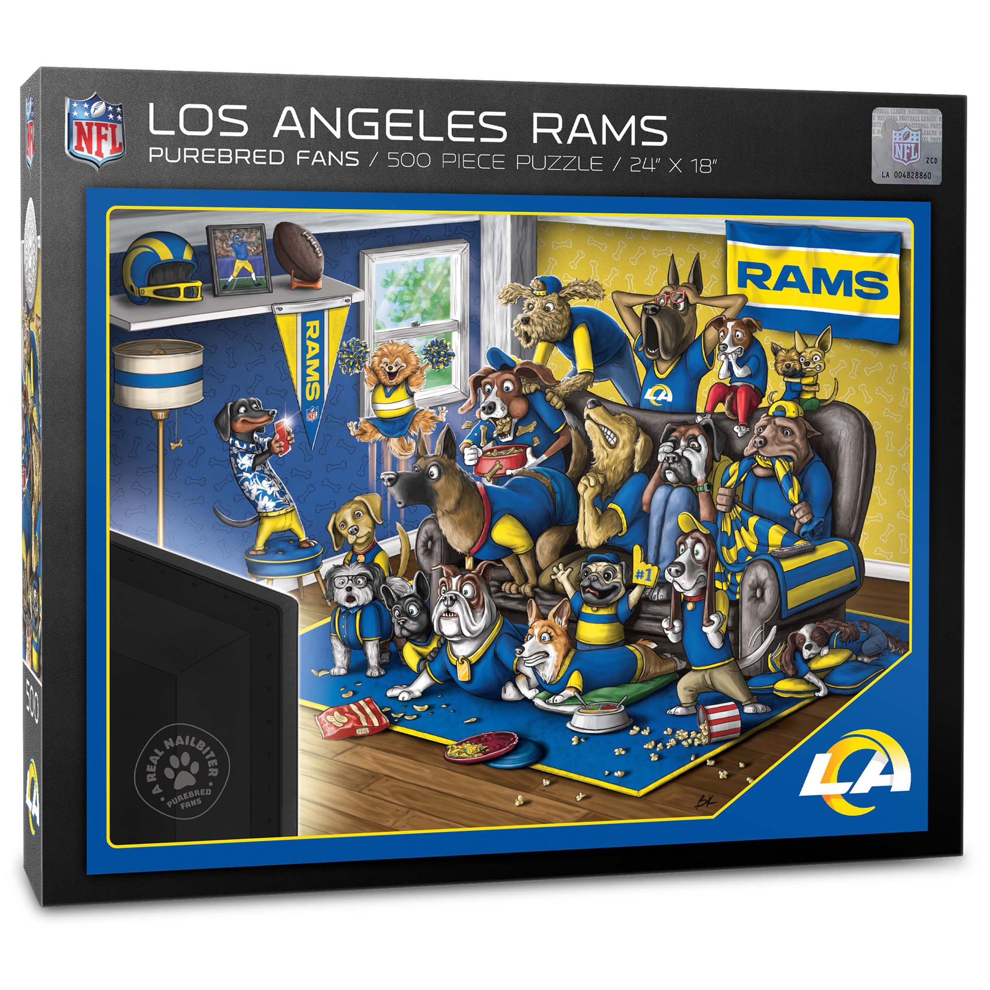 IDNA Los Angeles Rams Purebred Fans 18'' x 24'' A Real Nailbiter