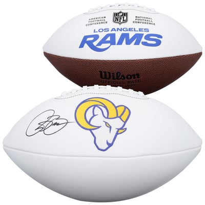 Isaac Bruce Los Angeles Rams Autographed Fanatics Authentic Wilson White Panel Football 