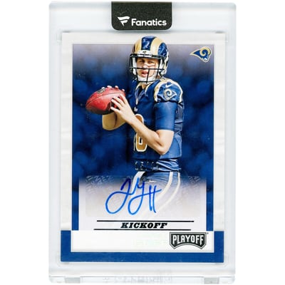 Jared Goff Los Angeles Rams Autographed 2016 Panini Playoff Kickoff #1 #15/49 Rookie Card