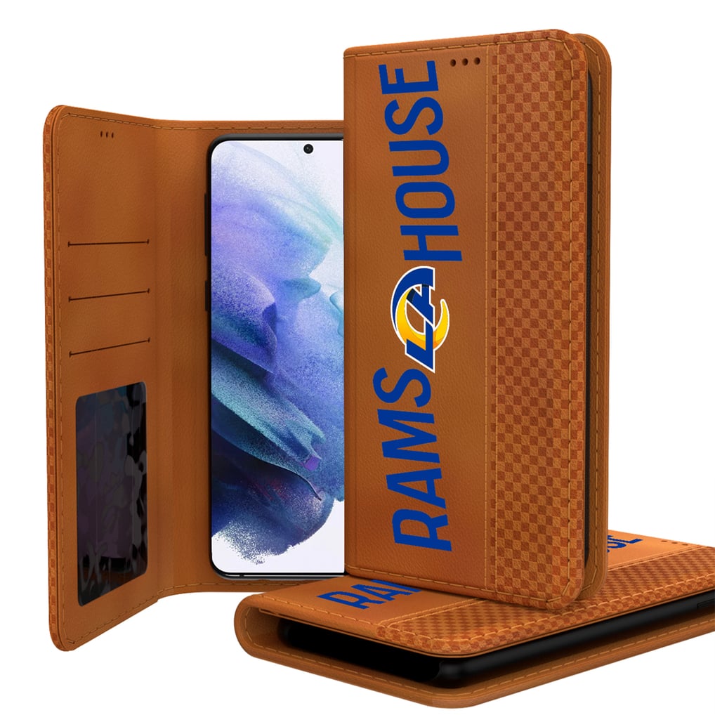 Los Angeles Rams Keyscaper Galaxy Folio Case - Brown
