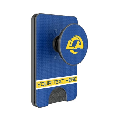 Los Angeles Rams Keyscaper Personalized Endzone Solid PopSockets Magnetic Wallet