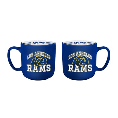 Los Angeles Rams Logo Brands Two-Piece 15oz. Stripe Mug Set