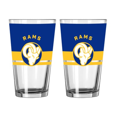 Los Angeles Rams Logo Brands Two-Piece 16oz. Horizon Pint Glass Set