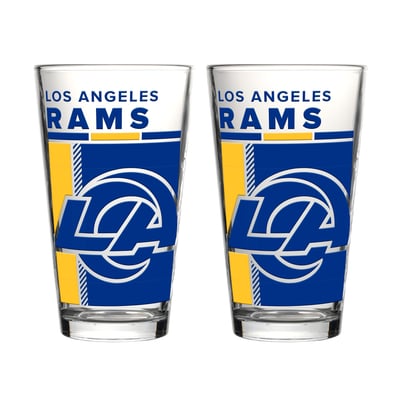 Los Angeles Rams Logo Brands Two-Piece 16oz. Pint Glass Set