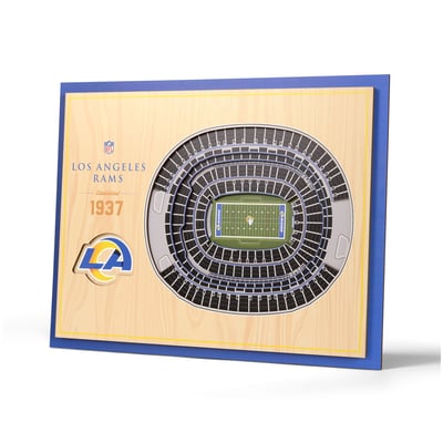 Los Angeles Rams 13" x 17" 5-Layer StadiumView Wall Art