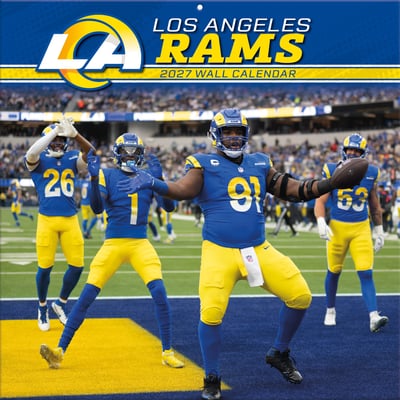 Los Angeles Rams 2027 12” x 12” Team Wall Calendar