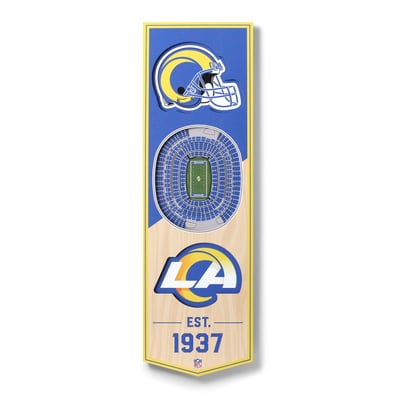 Los Angeles Rams 6" x 19" 3D StadiumView Banner