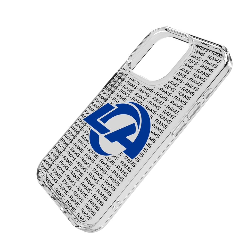 Los Angeles Rams iPhone Clear Text Backdrop Design Case