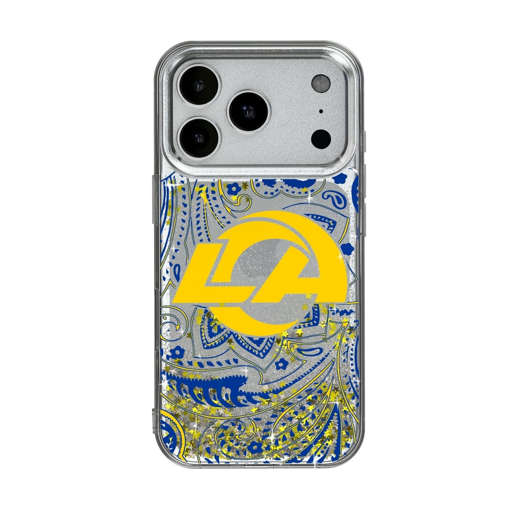 Los Angeles Rams iPhone Paisley Design Glitter Case
