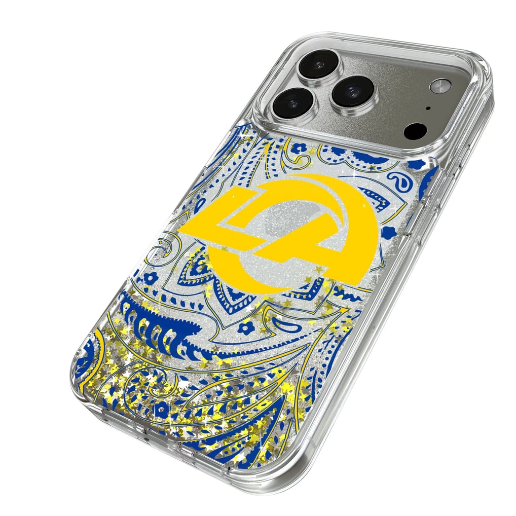 Los Angeles Rams iPhone Paisley Design Glitter Case