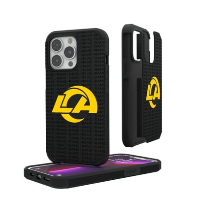 Los Angeles Rams iPhone Rugged Case with Text Design