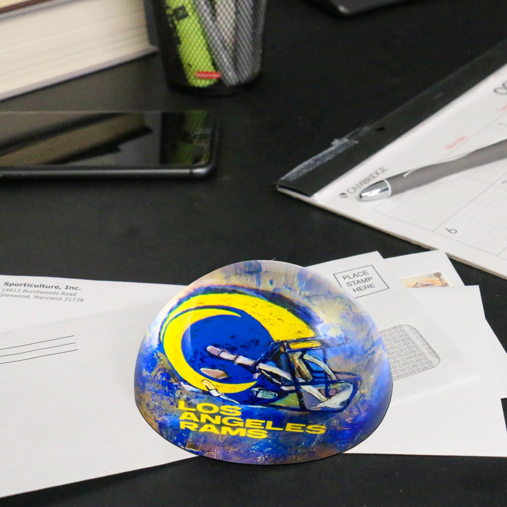 Los Angeles Rams Team Pride Dome Paper Weight