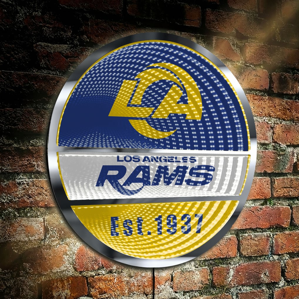 Los Angeles Rams Three-Cell Circular Infinity Light
